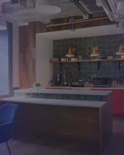 Open kitchen and lounge area at Frontiertower.